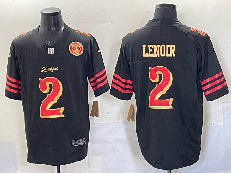 Men San Francisco 49ers #2 Lenoir black Limited Nike NFL 2025 Jersey 07->san francisco 49ers->NFL Jersey